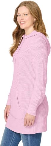 Woman Within Plus Size Shaker Sweater Pullover Hoodie in Saudi Arabia