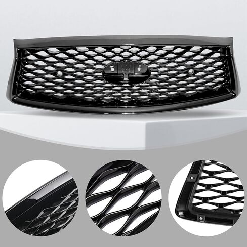 لعام 2014 2015 2016 2017 Infiniti Q50 Front Pumper Grille Grille Grille Grille Mesh Mesh Grill W/Hole 623104HB1B in Kuwait