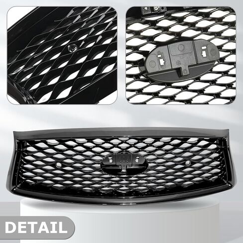 لعام 2014 2015 2016 2017 Infiniti Q50 Front Pumper Grille Grille Grille Grille Mesh Mesh Grill W/Hole 623104HB1B in Kuwait