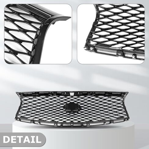 لعام 2014 2015 2016 2017 Infiniti Q50 Front Pumper Grille Grille Grille Grille Mesh Mesh Grill W/Hole 623104HB1B in Kuwait