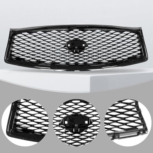 لعام 2014 2015 2016 2017 Infiniti Q50 Front Pumper Grille Grille Grille Grille Mesh Mesh Grill W/Hole 623104HB1B in Kuwait