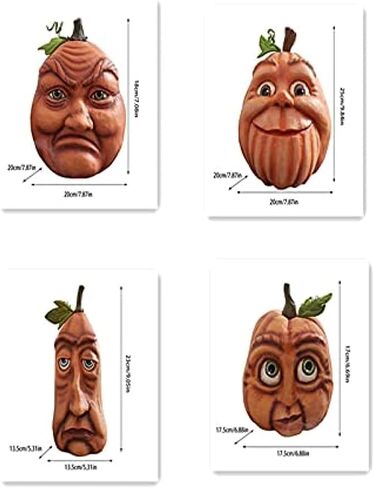 Expressive Pumpkin Family Halloween Decorations, Pumpkin Lantern Venue Props for Haunted House Bar Party in Saudi Arabia