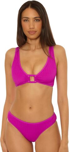 BECCA Women's Crinkle Crush Hipster Bikini Bottom, Cheeky Coverage, Swimwear Separates in Saudi Arabia
