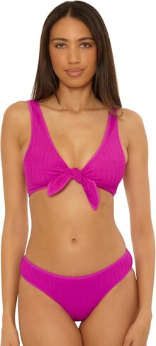 BECCA Women's Crinkle Crush Hipster Bikini Bottom, Cheeky Coverage, Swimwear Separates in Saudi Arabia