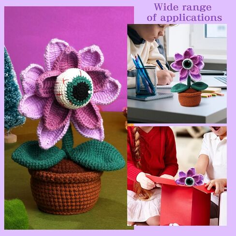 Yizzvb Crochet Kit for Beginners, 5 Pcs Coasters Plant Pot Crochet Start Kit for Adults, Complete Knitting Crochet Supplies with Step-by-Step Instruction, Crochet Hooks, Yarn for DIY Craft Supplies in Kuwait