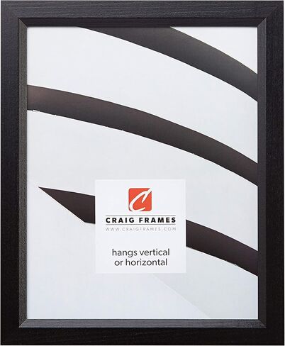 Craig Frames 7171610BKC1934AAC 0.825-Inch Wide Picture/Poster Frame in Wood Grain Finish, 19 by 34-Inch, Solid Black in Saudi Arabia