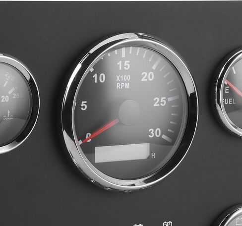 Gauge Cluster مجموعة مقياس درجة حرارة الماء ارتفاع درجة حرارة ضغط الزيت العداد 24V شاشة LCD الرقمية مع الإضاءة الخلفية لسيارة السيارة البحرية الفولاذ المقاوم للصدأ IP67 316 in Saudi Arabia