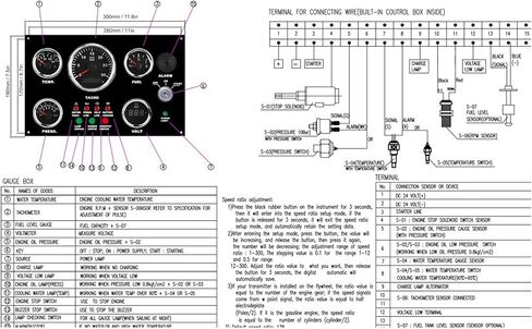 Gauge Cluster مجموعة مقياس درجة حرارة الماء ارتفاع درجة حرارة ضغط الزيت العداد 24V شاشة LCD الرقمية مع الإضاءة الخلفية لسيارة السيارة البحرية الفولاذ المقاوم للصدأ IP67 316 in Saudi Arabia