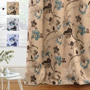 H.VERSAILTEX Blackout Curtains for Bedroom 96 Inches Length Thermal Insulated Birds Rustic Printed Curtain Drapes for Living Room Energy Efficient Room Darkening Home Decoration Pair 2 Panels, Sage