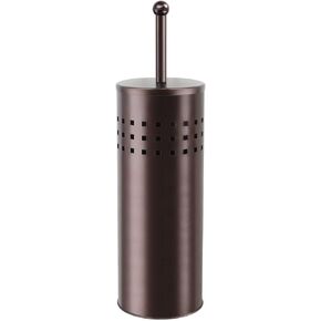 Black Toilet Plunger with Holder Caddy for Bathroom Metal Canister Holder Drip Cup Stand, Heavy Duty, Cup Holder Inner, Deep Cleaning, Made of Metal