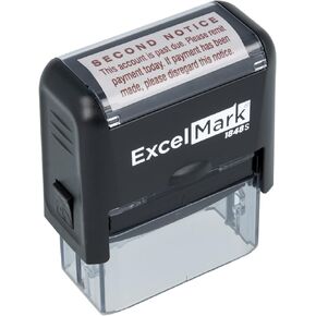 Second Notice Past Due - Self Inking Bill Collection Stamp in Red Ink