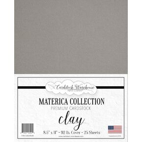 Cardstock Warehouse Materica Ardesia Dark Gray - 8.5 x 11" - 92 Lb. / 250 GSM / 15 Pt. Matte Premium Cardstock Paper - 25 Sheets