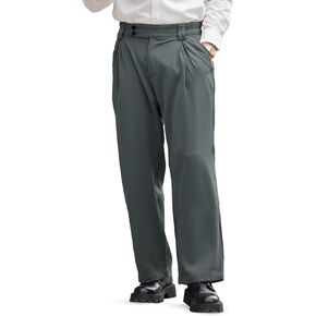 Heyfanee Mens Slacks Casual Elastic Waist Loose Fit Straight Pants for Men