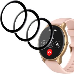 3D Screen Protector Compatible with AGPTEK SR2 1.32" Round Screen Smart Watch, 3-PACK