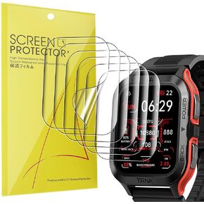 Compatible for AMAZTIM M2 Smart Watch Screen Protector, Lamshaw [6 Pack] Full Coverage TPU Clear Film Compatible for AMAZTIM M2 1.85" Smart Watch / ZUKYFIT M2 1.85" Smart Watch / M2 1.85" Smart Watch