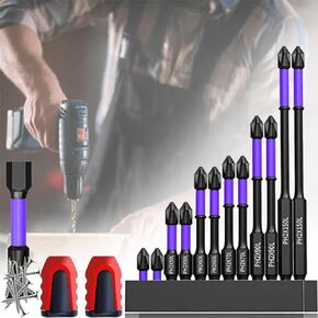 Upgraded High Hardness and Strong Magnetic Bit, 2024 New Anti-shock Strong Magnetic Non-slip Bits, Super Strong Magnetic Drill Screwdriver Bits (2 Set)