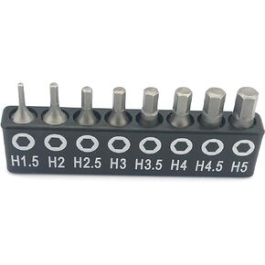 Silverhill Tools ABSHEXM Hex Bit Set (Metric) (H1.5, H2, H3, H3.5, H4, H4.5, H5)