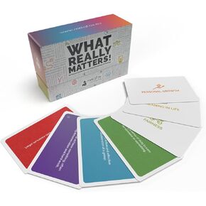 metaFox What Really Matters! | 80 values cards for coaching, workshops & therapy | Sturdy coaching cards to discover & prioritize what matters most to you or your clients