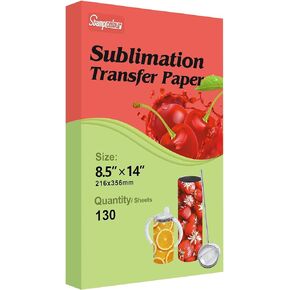 Sublimation Paper 8.5x14 Inches 130 Sheets Heat Transfer Paper for Any Epson HP Canon Sawgrass Inkjet Printer With Sublimation Ink for Sublimation Tumbler Blank,T-Shirts,DIY 125gsm