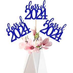 ALISSAR 10 Pack Double Sided Gold Class of 2024 Graduation Party Centerpiece Sticks, Table Toppers for 2024 Graduation Party Decoration Party Supplies(Gold) (gold) in Kuwait
