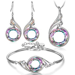 Kate Lynn "Rise From the Ashes Phoenix Earrings Necklace & Bracelet Set, Symbol of Luck and Renewal
