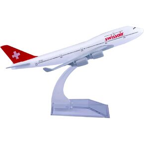Model Planes 1:400 Scale Model Swiss B747 Model Airplane Diecast Airplanes for Gift and Collection
