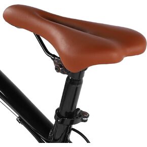 Keenso Comfortable Bike Saddle Mountain Bicycle Seat, Bike Saddle Thicken Hollow Bicycle Seat Shock‑Proof Cycling Soft Cushion(Brown) Bicycles & Parts Bicycle & Parts