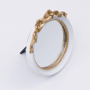Vintage Wall Mirror Decorative Hanging Mirror 4.2" Dia Small Gold Round Wall Mirror