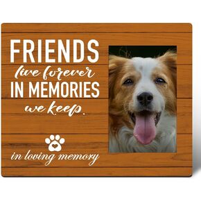 Pet Memorial Picture Frame Gifts, Best Friend Leave Pawprints on Our Heart, Sympathy Bereavement Gifts for Loss of Dog Cat Pet, Remembrance Grieving Gifts for Loss of Dog Cat Pet