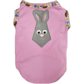 Petitebella Grey Bunny Neck Tie Puppy Dog Shirt (Black, X-Small)