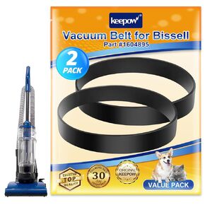 KEEPOW Vacuum Belt for Bissell Powerforce Compact, 1604895 Belt for Bissell Model 2112, 1520, 2690, 3508, 23T7, 23T7V, 3130, 21129, Replace Part 1604895, (2 Pack)