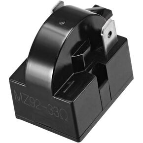 uxcell 33 Ohm 2 Pin Refrigerator Start Relay for Compressor Black