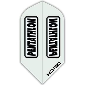 US Darts 3 Sets (9 Flights) Pentathlon HD150 White Slim Dart Flights - 150 Micron