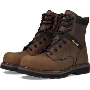 Thorogood Job-Site Series 8" Composite Safety Toe Waterproof Leather Work Boots for Men with Slip-Resistant Outsole