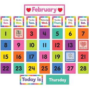 Teacher Created Resources Colorful Calendar Pocket Chart Cards