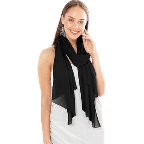 HEIDI Long Soft Sheer Chiffon Scarf for Women Wrap — Shawls and Wraps — Fashion Scarfs