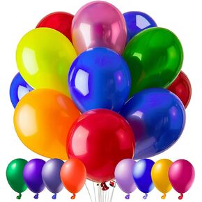 100 PCS Balloons, 12 Inch Assorted Colors Balloon & 10 Kinds of Color Balloons, Latex Baloons Bulk for Birthday, Baby Shower, Wedding, Family Party.