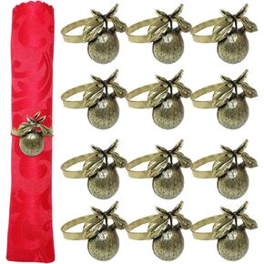 Lemon Napkin Rings Set of 8 Yellow Fruit Serviette Buckle Holder for Christmas Thanksgiving Day Wedding Birthday Party Dining Table Decoration(Lemon-6)