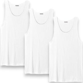 Andrew Scott Men's Cotton A-Shirt Tanks | Tag Free 100% Cotton Tank Tops |Multi Packs-Colors