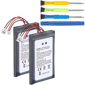 2Pack 2000mAh PS4 PS4 Pro Controller Battery Li-ion Battery Replacement for Sony Playstation 4 CUH-ZCT2 CUH-ZCT2E CUH-ZCT1E CUH-ZCT1U with Repair Tool Kits