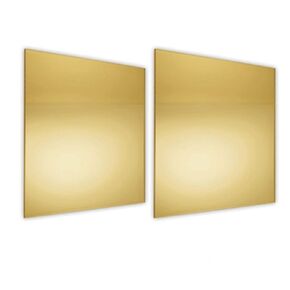1/8" Acrylic Mirror Sheet,Set of 2pcs Gold 12" x 12" Mirrored Acrylic Lucite Plexiglass Sheet (Actual Size 11.875" x 11.875")