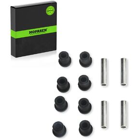 Rear Leaf Spring Bushing Kits for EZGO TXT Medalist (94+) Gas/Electric, Club Car DS 1992-up, Include 8 Bushings 4 Metal Spacers