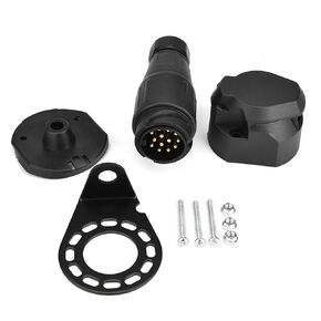 Yctze 13 Pin Trailer Connector and 13 Pin Plug Socket Adapter Bracket for Trailer Caravan Towing Towbar(12V) for Trailer Plug 13Pin Trailer Plug Trailer Adapter Trailer Connector Trailer Socket for an