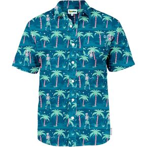 Tipsy Elves Hawaiian Shirts for Men - Men’s Casual Beach Summer Shirts - Stretch Fabric with Modern Fit