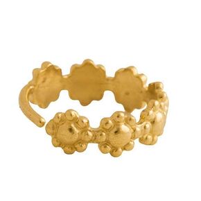 Unique Indian Flowers Nose Ring, 18k Gold Plated Nose Hoop Piercing, Tribal Indian Style, 20g, Handmade Piercing Jewelry by Alagia