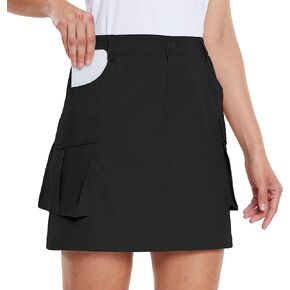 Willit Women's Cargo Skorts Skirt Golf Casual Quick Dry Zip Pockets Outdoor Hiking