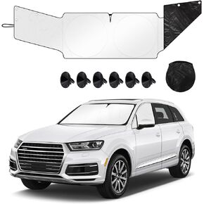Sun Shade- Front and Side Car Windshield Sun Shade Front and Side Window Protector Block Sun Heat Visor Protection Cover Vehicle Interior Accessories Sunshades Prevent Prying and Protect Privacy