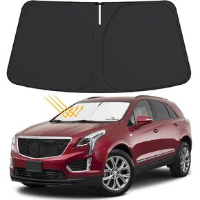 Car Windshield Sun Shade - Custom for Toyo-ta Corolla Cross 2024 2023 2022 (Not for Corolla) [4 Layers Nano Coating] with Storage Pouch Durable Material Foldable Car Sun Visor for UV Rays