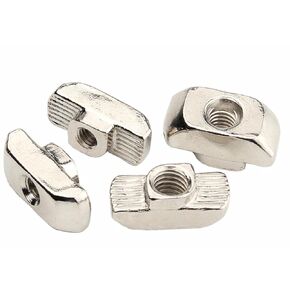 50pcs 4040 Series M5 T Nuts, T Slot Nut Hammer Head Fastener Nut, Nickel Plated Carbon Steel Nut for Aluminum Profile