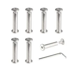 M6 x 35mm Rivet Countersunk Hex Head Socket Cap Bolt and Barrel Nut Nuts Assortment Kit for Bookshelf, Wardrobe, Display Shelf and Furniture, 10-Pack